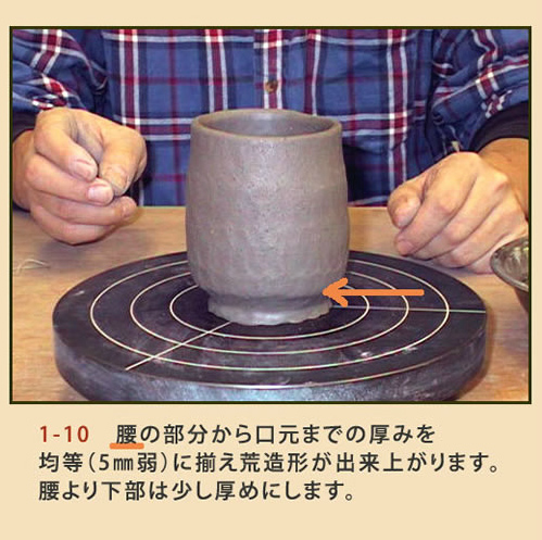 筒型ゆのみ (付け高台) 成形工程11
