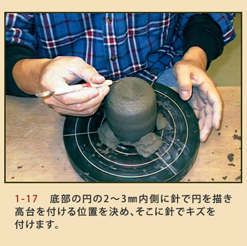 筒型ゆのみ (付け高台) 成形工程18