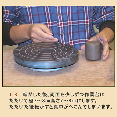 筒型ゆのみ (付け高台) 成形工程4