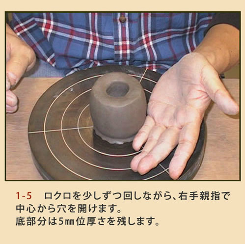 筒型ゆのみ (付け高台) 成形工程6