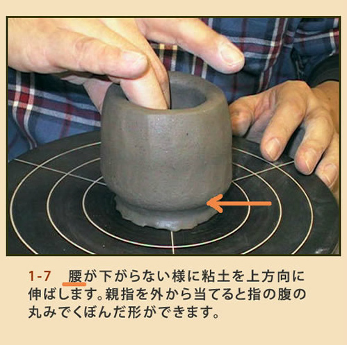 筒型ゆのみ (付け高台) 成形工程8